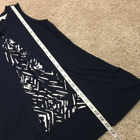 Cleo Open Cardigan Vest Abstract Tank Top Combo Keyhole Window Top - Picture 15 of 15